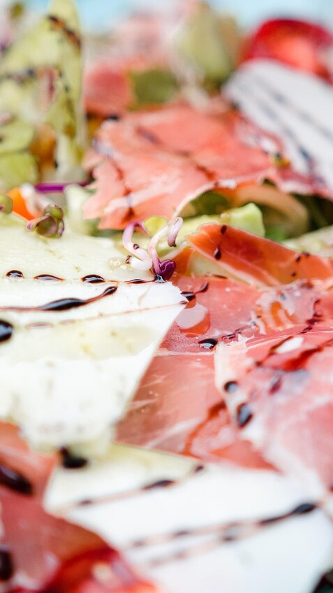 salad, grana padano, carpaccio, balsamic, vinegar, cherry tomatoes, fork, meal, vegetables, italian, mediterranean, carpaccio, carpaccio, carpaccio, carpaccio, carpaccio