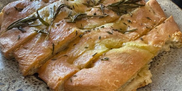 rosemary and thyme focaccia